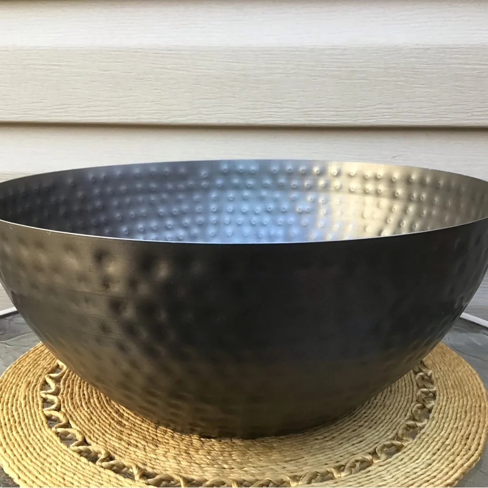 2013 Threshold Hammered Wild Steel Large Bowl, Like New!